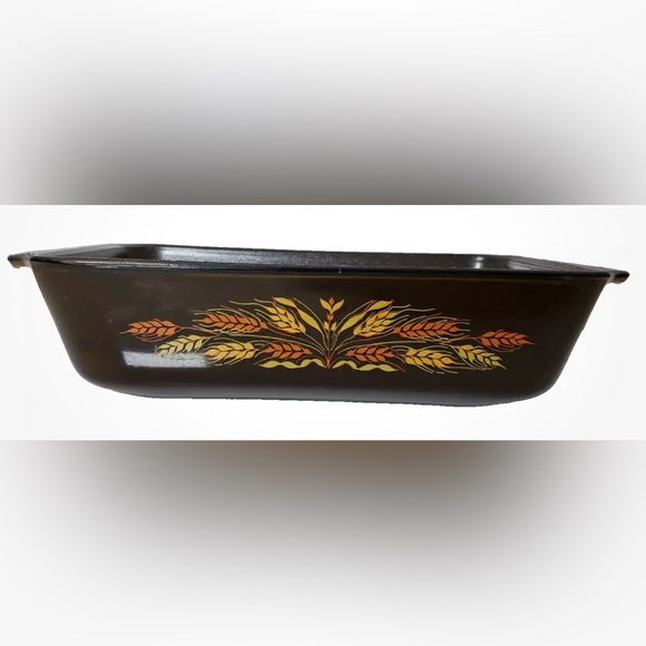 Anchor Hocking Other - Vintage Anchor Hocking Fire King Amber Wheat Teflon coated loaf pan
